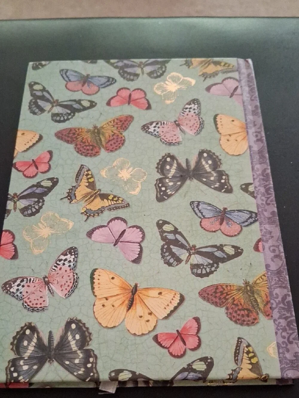 Butterfly Hardcover Journal in Mint and Pastel Colors